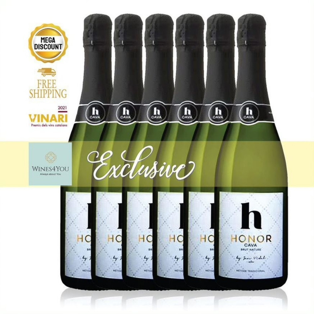 Honor Cava Brut Nature Spain Sparkling Wine 6btls Ctn Promo!
